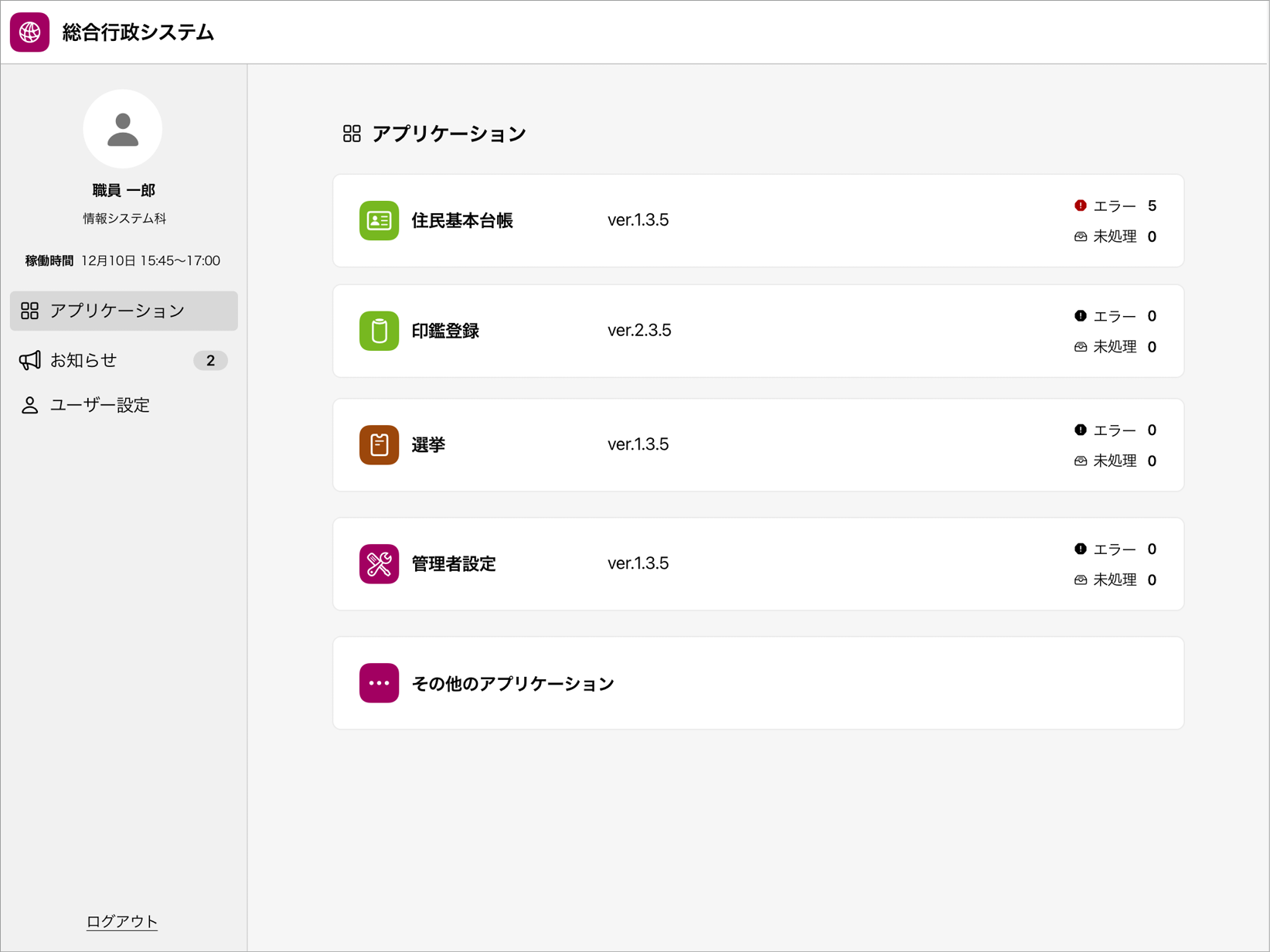 ■新総合行政システム（標準化対象業務）
