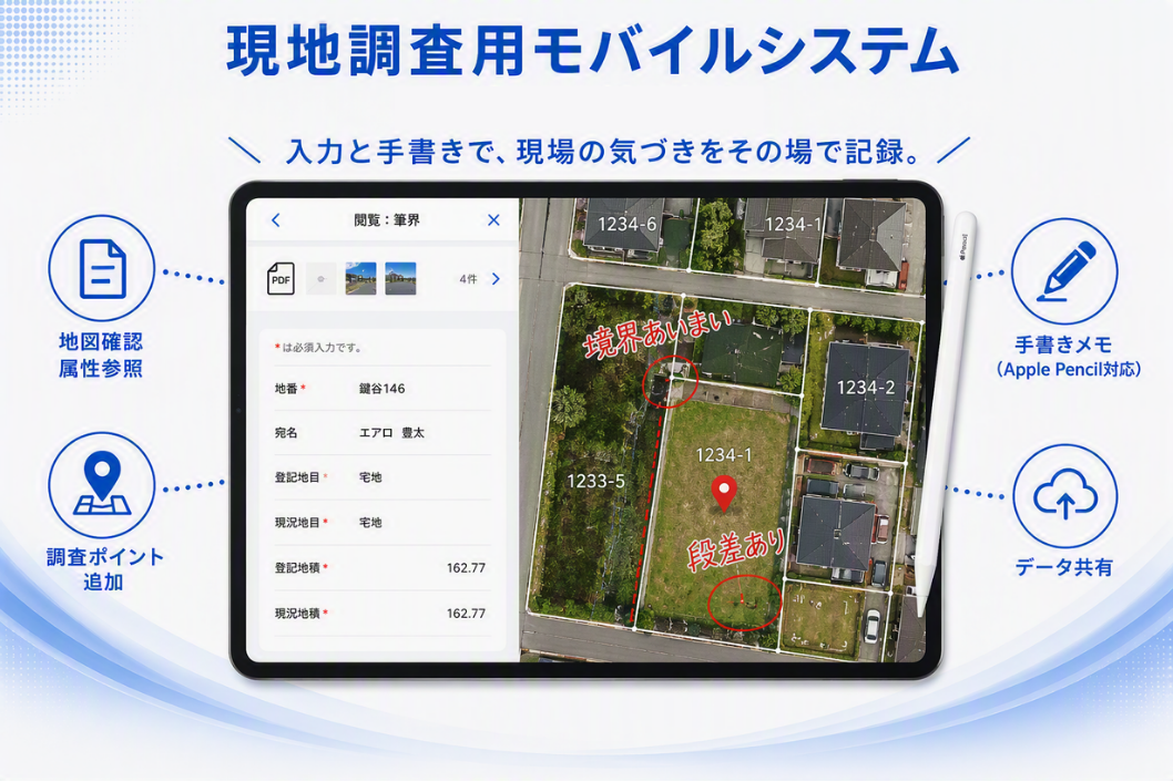 現地調査用モバイルシステム
